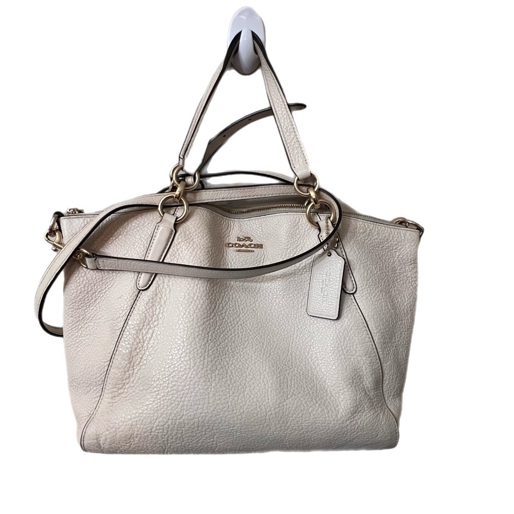 Coach Authentic F26917 Cream Leather Tote Bag.Perfect condition like new